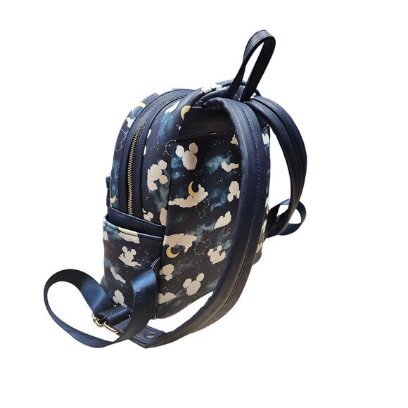 Loungefly Disney Mickey Mouse Clouds Night Moon Mini Backpack Bag READ DESCRIPT. - Picture 6 of 11
